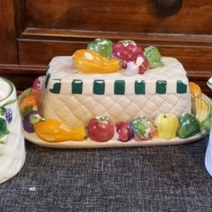 Otagiri Japanese hand-painted butter dish